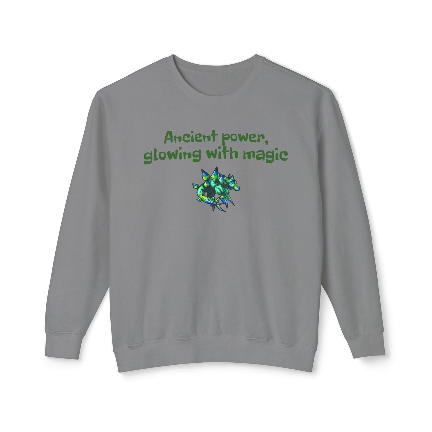 Chibi Arith the Stegosaurus-Ancient Power- Chibi Dinosaur Art- Prehistoric Creature - Unisex Crewneck