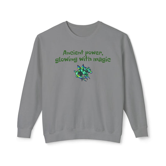 Chibi Arith the Stegosaurus-Ancient Power- Chibi Dinosaur Art- Prehistoric Creature - Unisex Crewneck