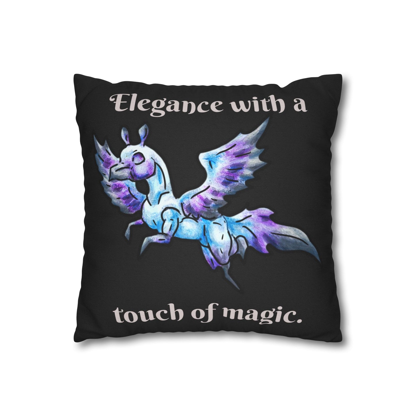 Chib Seleste the Peryton- Fantasy Creature- White Deer Bird- Double-Sided Pillowcase