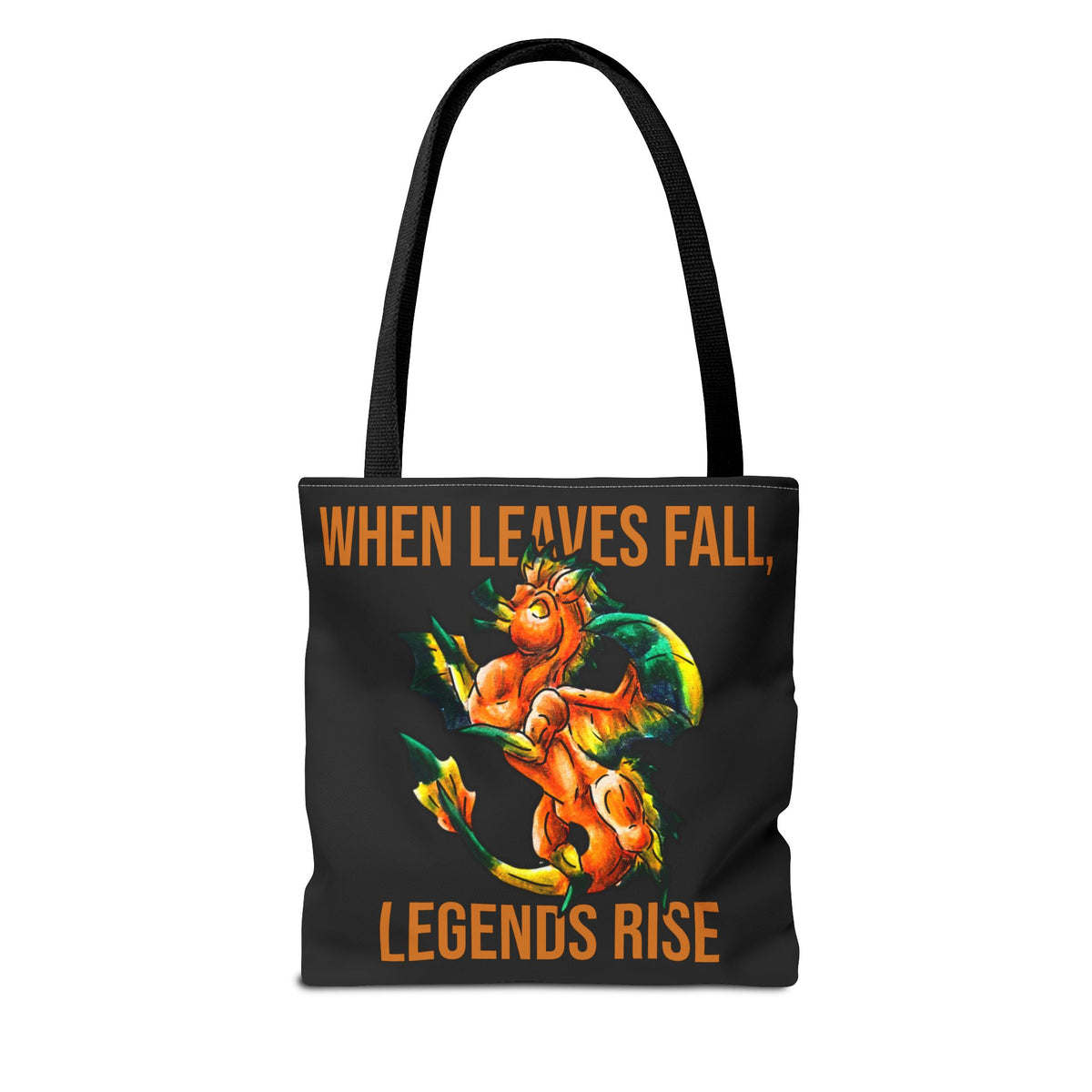 Chibi Fall Dragon- Autumn Fantasy- Two-Toned Tote Bag