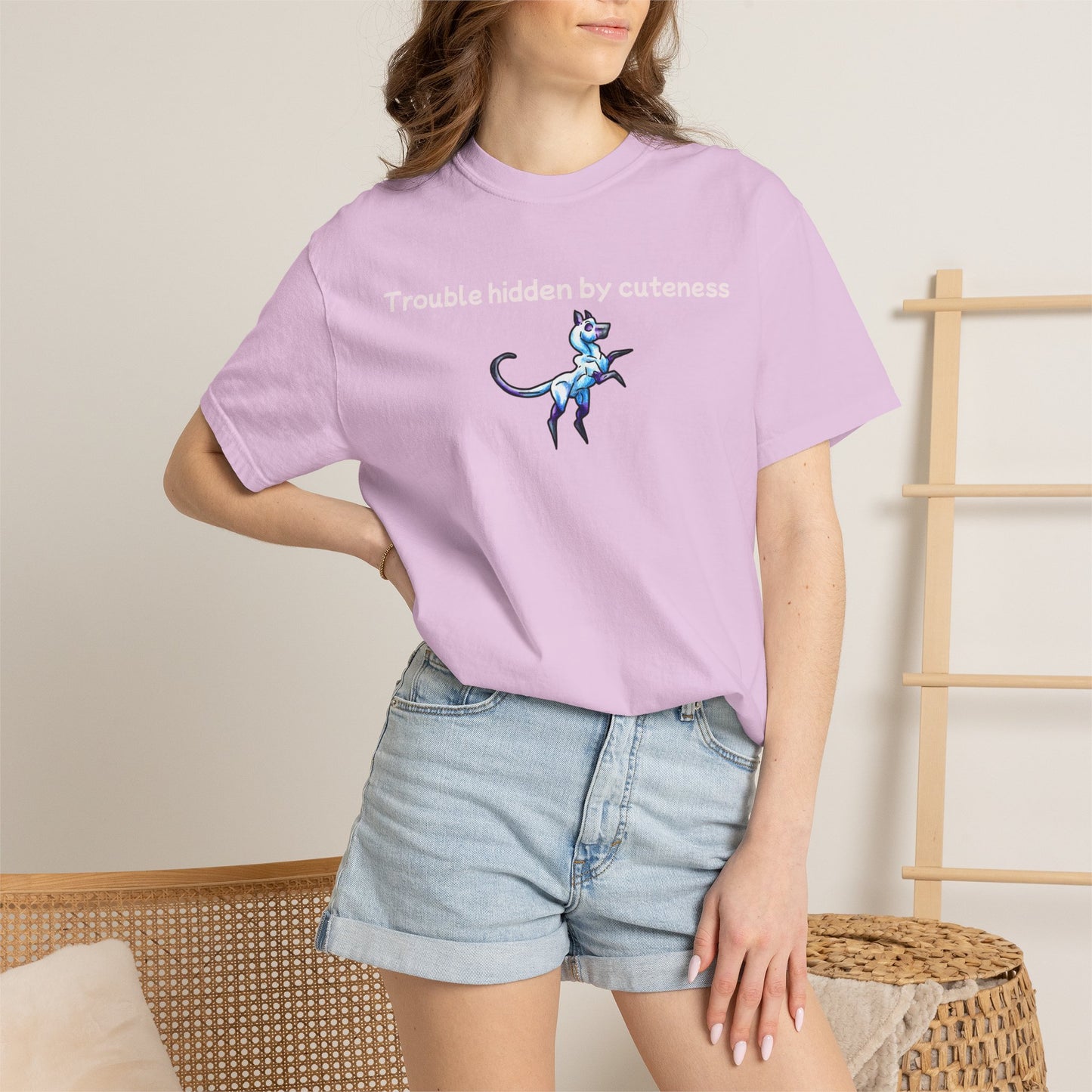 Chibi Slictine the Cat- trouble- Fantasy Cat- Cute Creature Art- Nature Animal- T Shirt