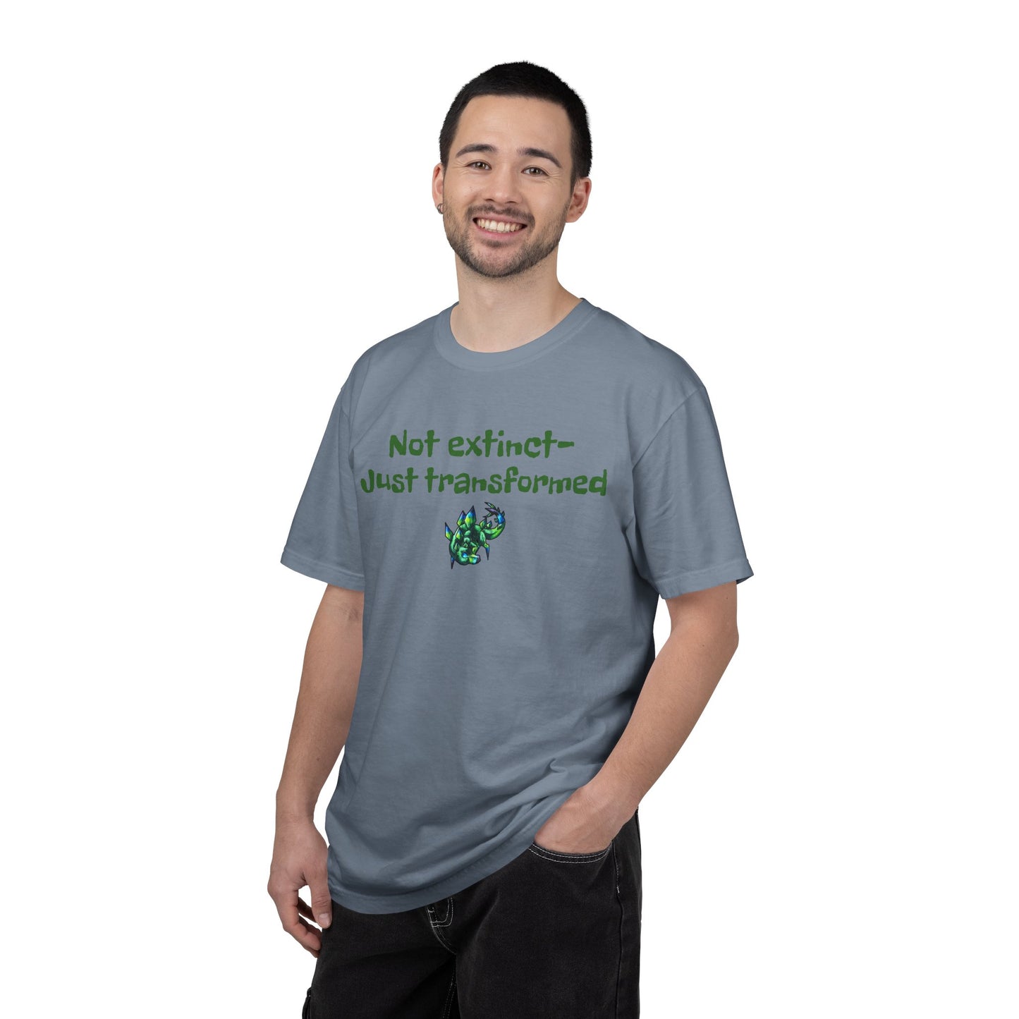 Chibi Arith the Stegosaurus-Not extinct, transformed- Chibi Dinosaur Art- Prehistoric Creature- T- Shirt