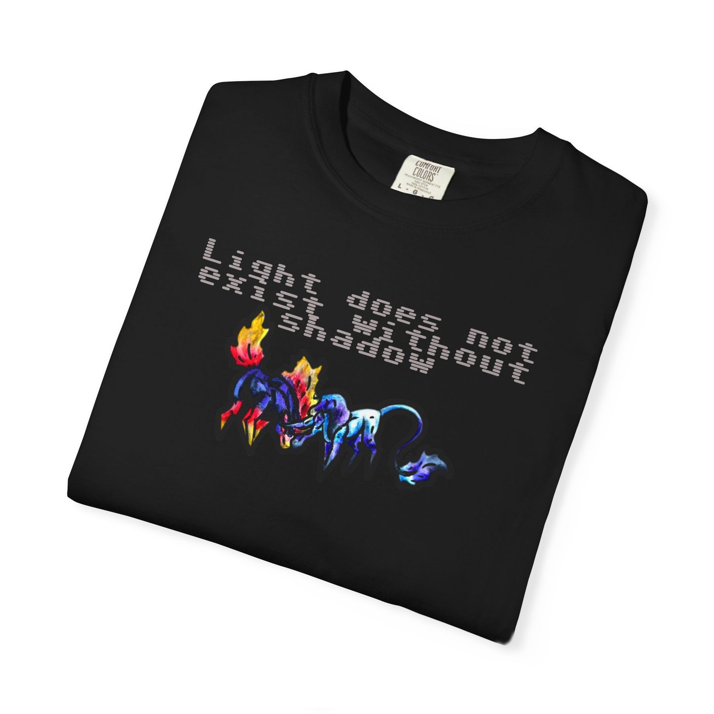 Chibi Dream and Nightmare Unicorn- Light & Shadow- Celestial Nightmare- Duality– Light and Dark Fantasy- T-shirt