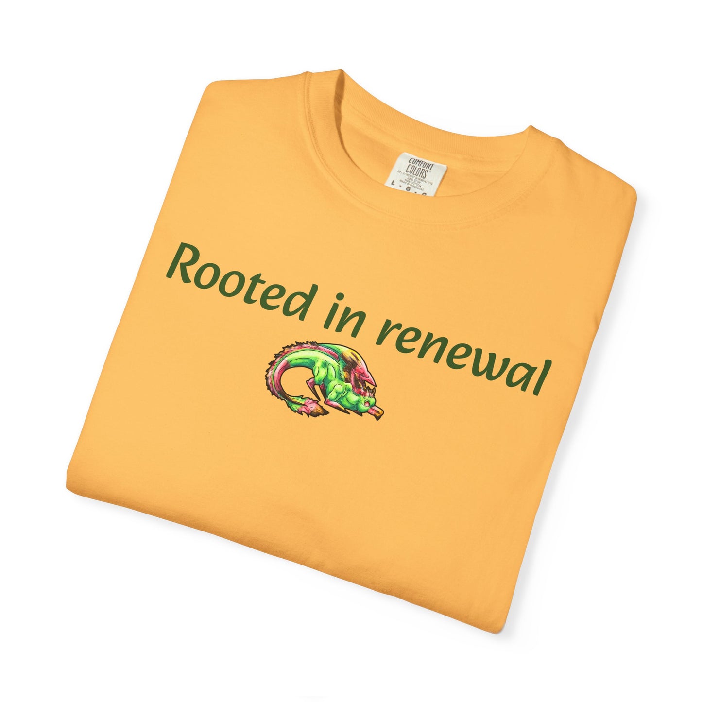 Chibi Spring Dragon- Rooted in Renewal T-shirt- Fantasy Nature- Mythical Creature- Forest Guardian Art - Dragon Lover Gift - Shirt