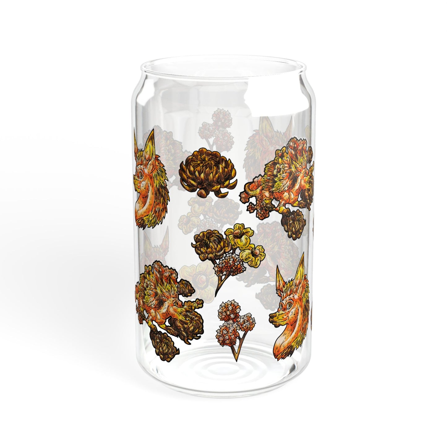 Aster the Fall Hedgehog Sipper Glass, 16oz