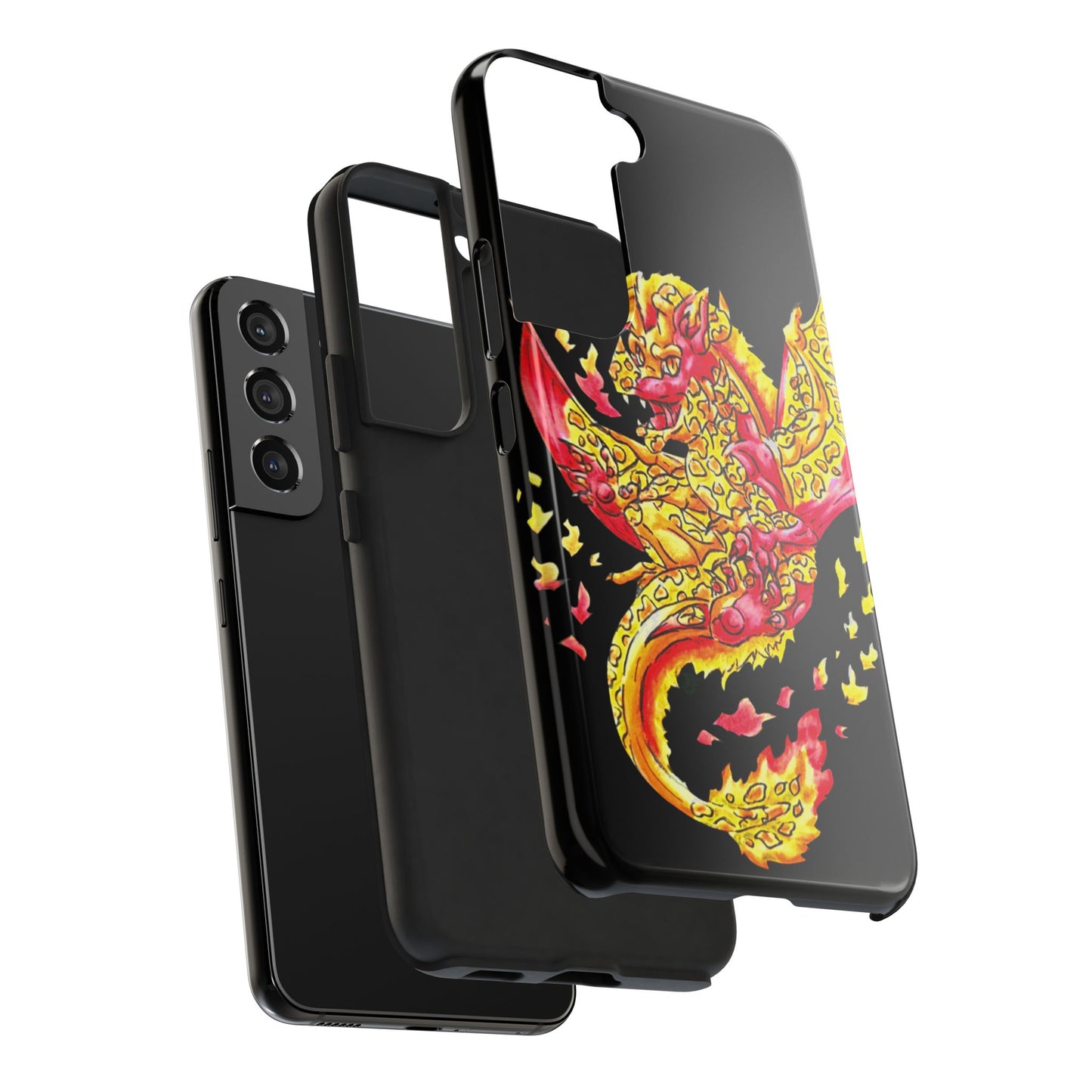 Cutesy Fire Dragon Float Tough Phone Cases