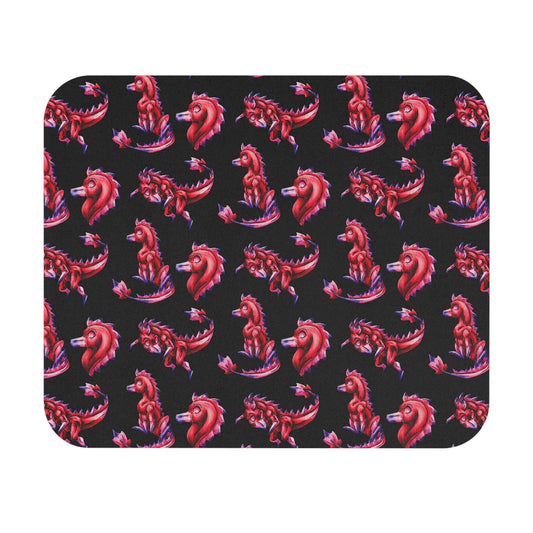 Chibi Mehr the Garudimimus- Pattern- Feathered Dino- Prehistoric Dinosaur- Mouse Pad