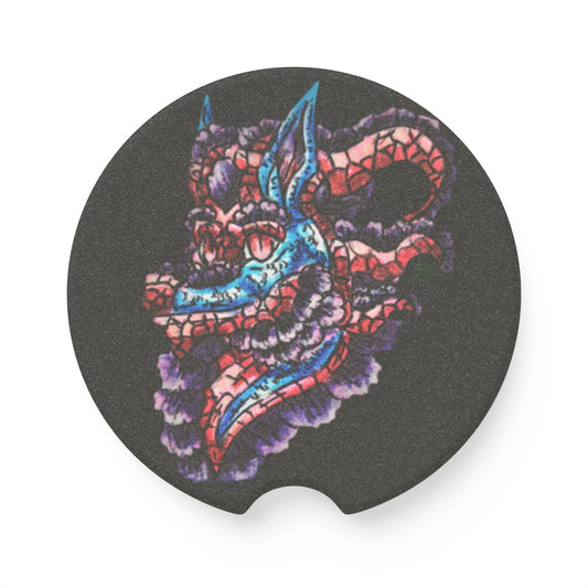 January Dragon Head Soapstone Car Coaster