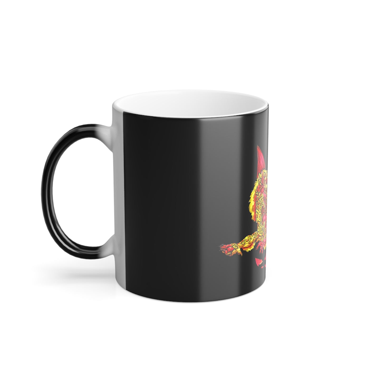 Cutesy Fire Dragon Fly Color Morphing Mug, 11oz