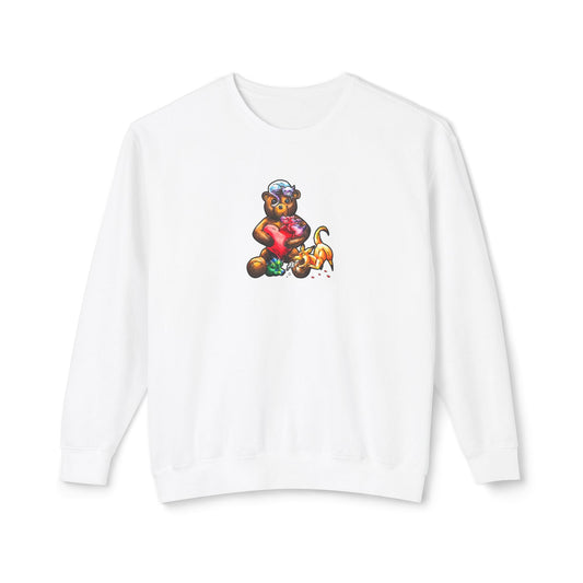 Valentine Chibis- Animal Grouping – Fantasy Animal Art – Valentine's Day Art – Valentine Lover Gift Unisex Crewneck