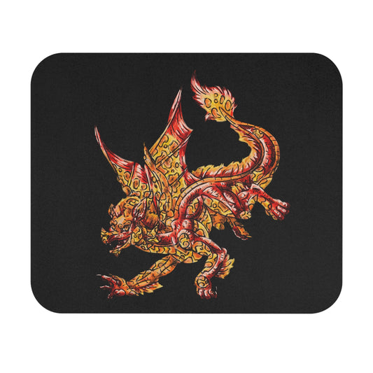 Cutesy Fire Dragon Mouse Pad (Rectangle)