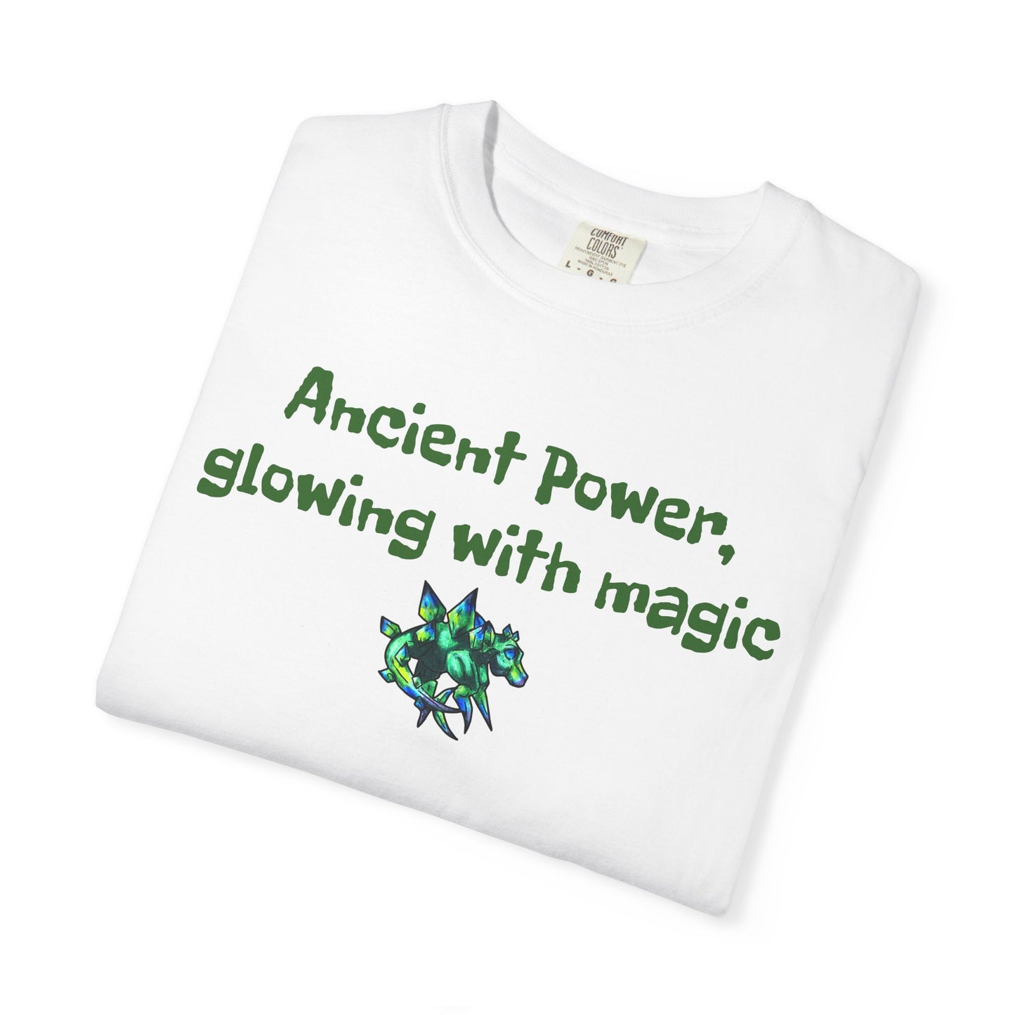 Chibi Arith the Stegosaurus-Ancient Power- Chibi Dinosaur Art- Prehistoric Creature- T- Shirt
