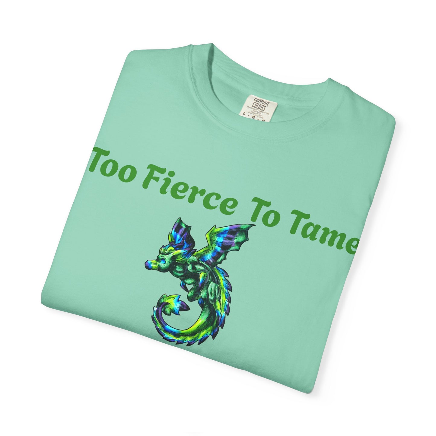 Arlith- Emerald Dragon – Aggressive Green Fantasy Dragon –Too fierce to tame T-shirt – Mythical Creature– Dragon Lover Gift