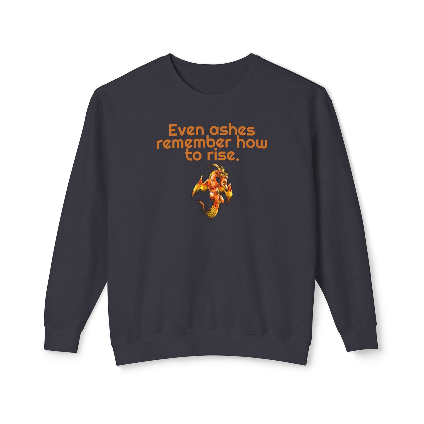Chibi Cayene the Pheonix- Ashes Rise- Fantasy Bird Illustration- Majestic Phoenix- Crewneck