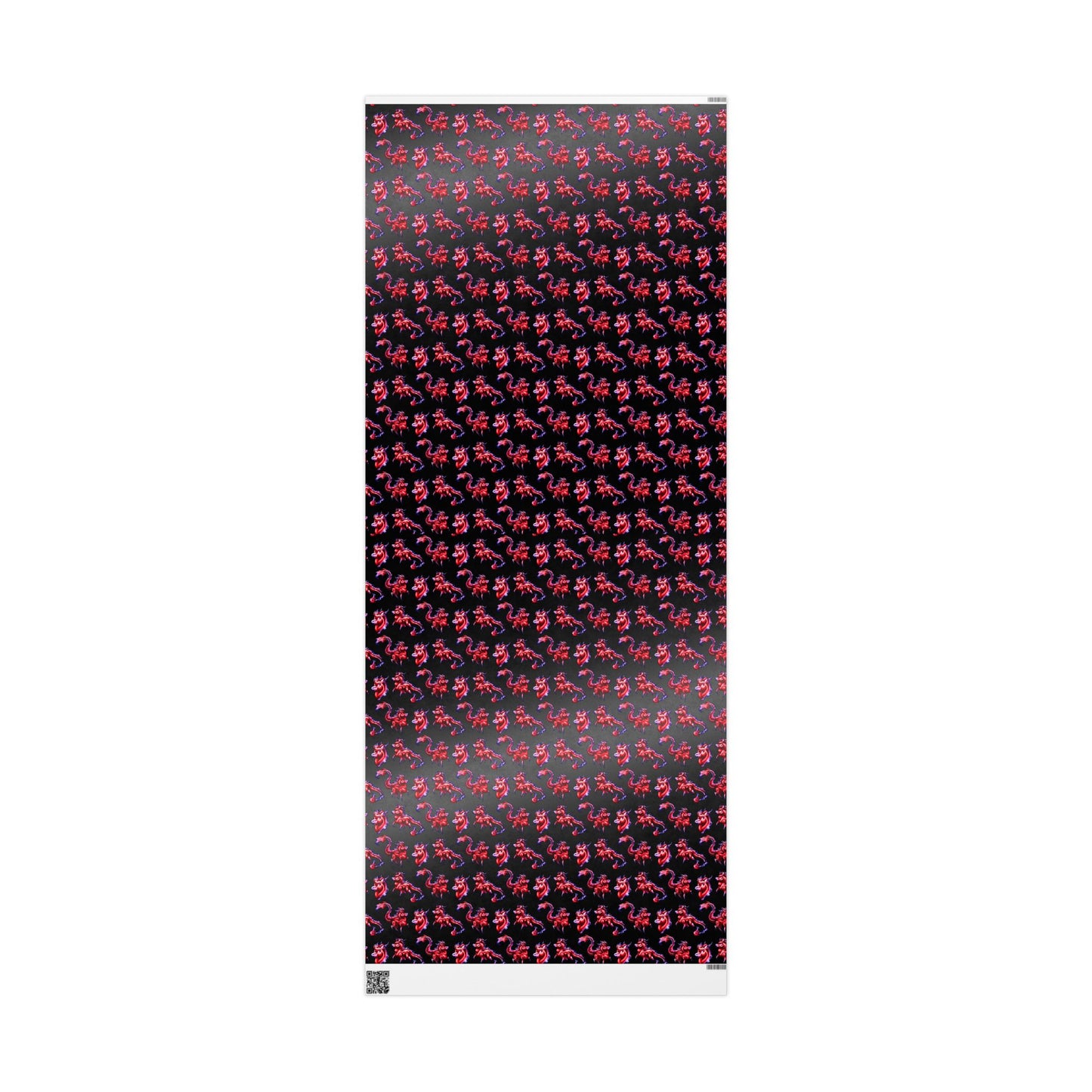 Chibi Myer the Kirin Pattern - Mythical Creature Decor –Red Kirin Lover Gift Pattern Gift Wrap Sheets