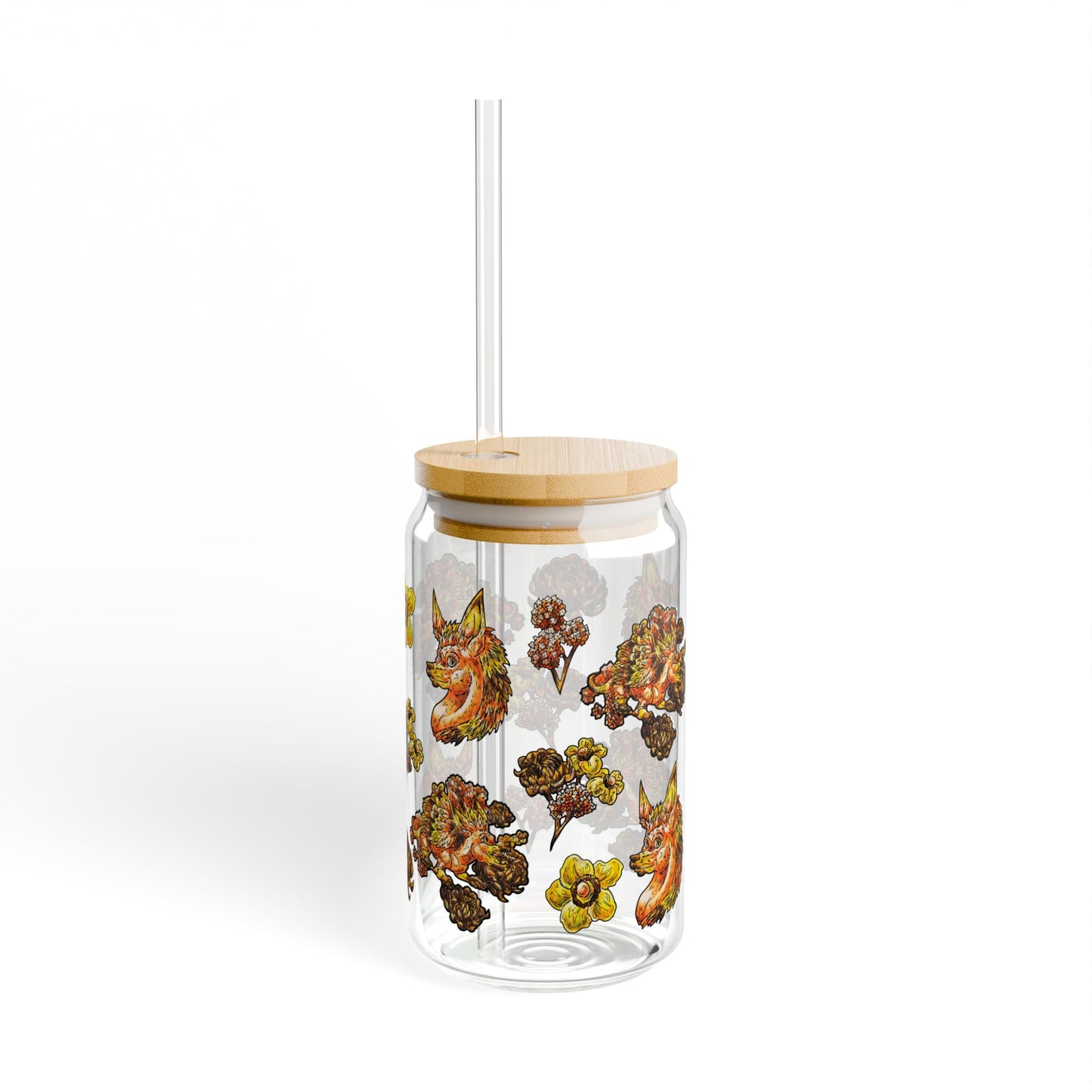 Aster the Fall Hedgehog Sipper Glass, 16oz