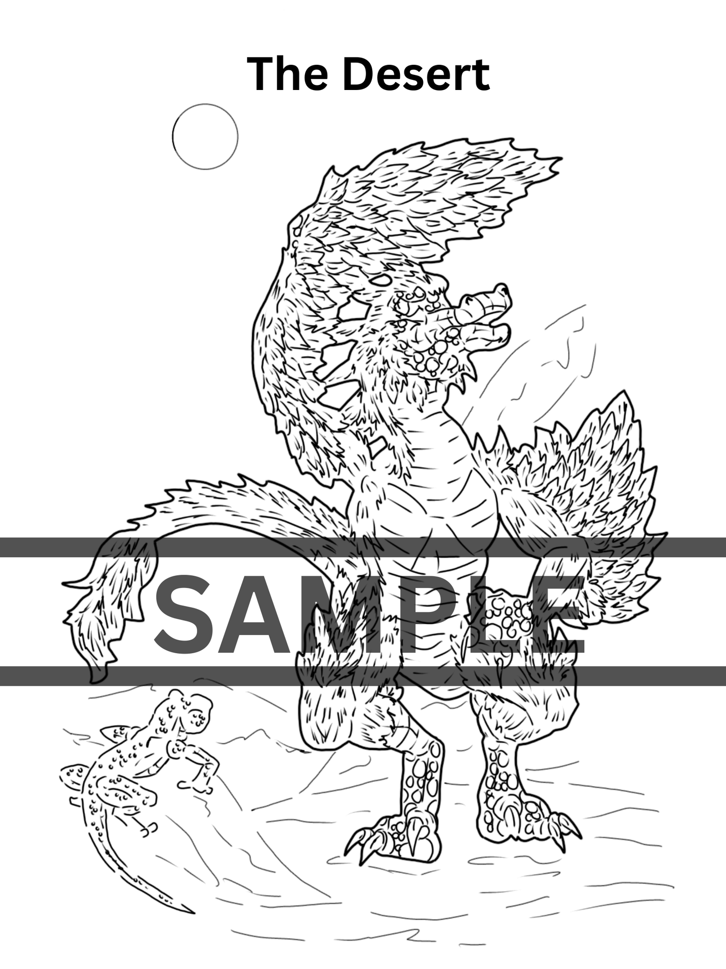Caena Adventure DIGITAL DOWNLOAD Line Art Version