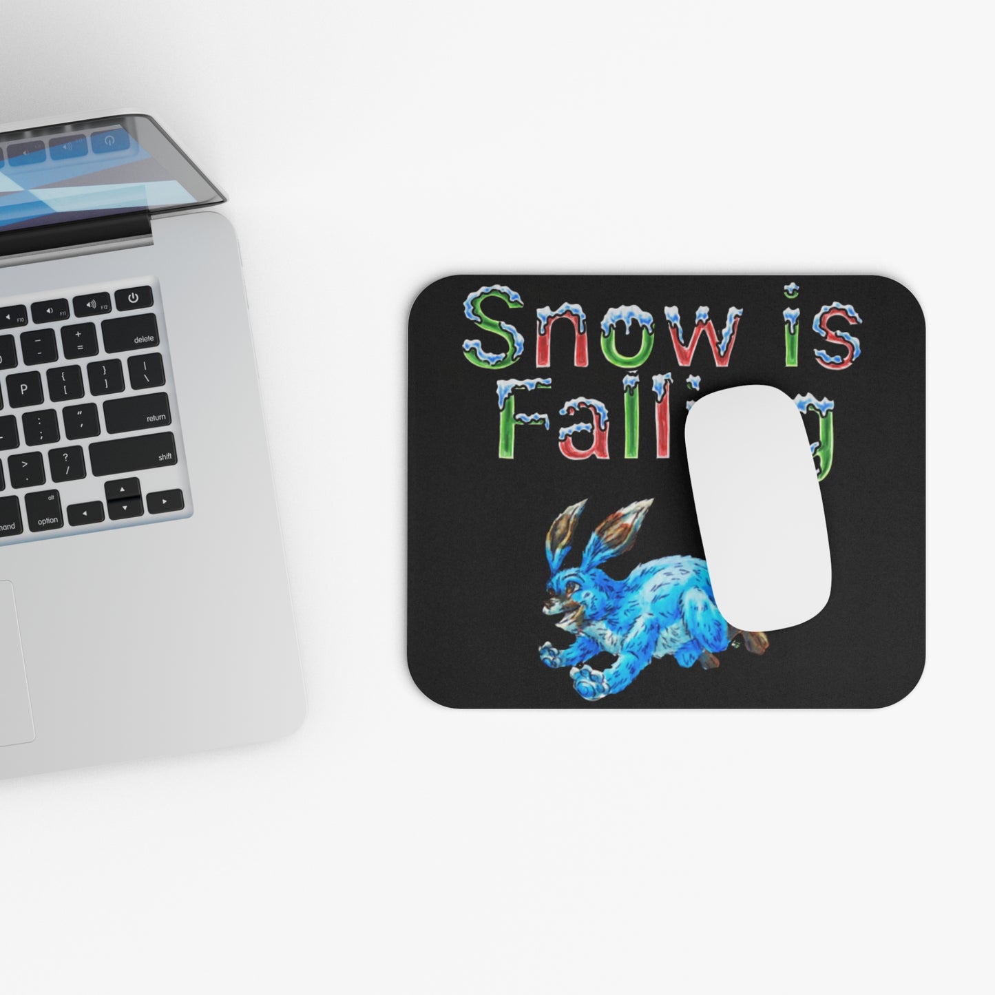 Snow the Rabbit Mouse Pad (Rectangle)