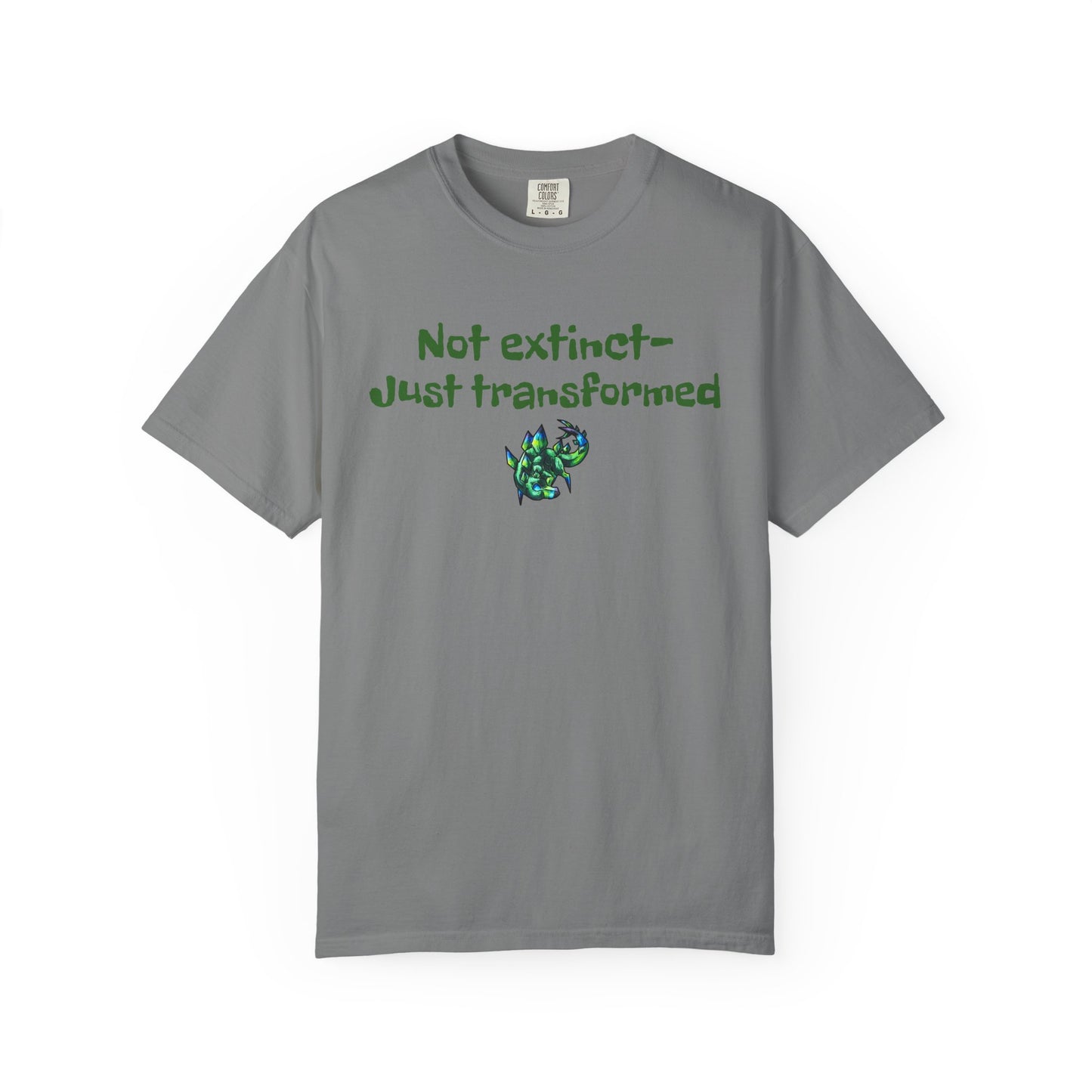 Chibi Arith the Stegosaurus-Not extinct, transformed- Chibi Dinosaur Art- Prehistoric Creature- T- Shirt