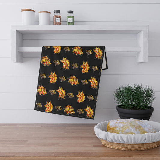 Minis Aster the Fall Hedgehog Pattern Tea Towel