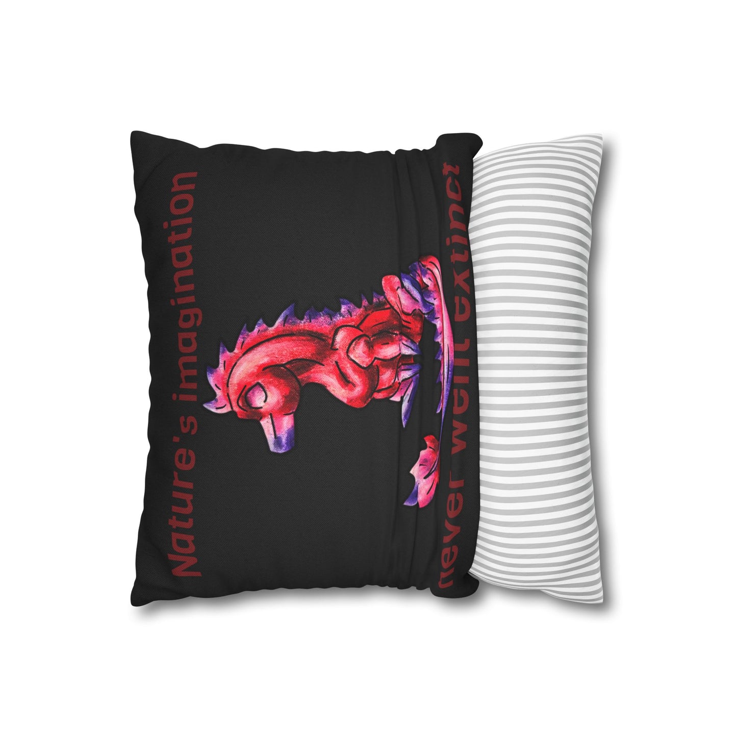 Chibi Mehr the Garudimimus- Feathered Dino- Prehistoric Dinosaur- Double-Sided Pillow