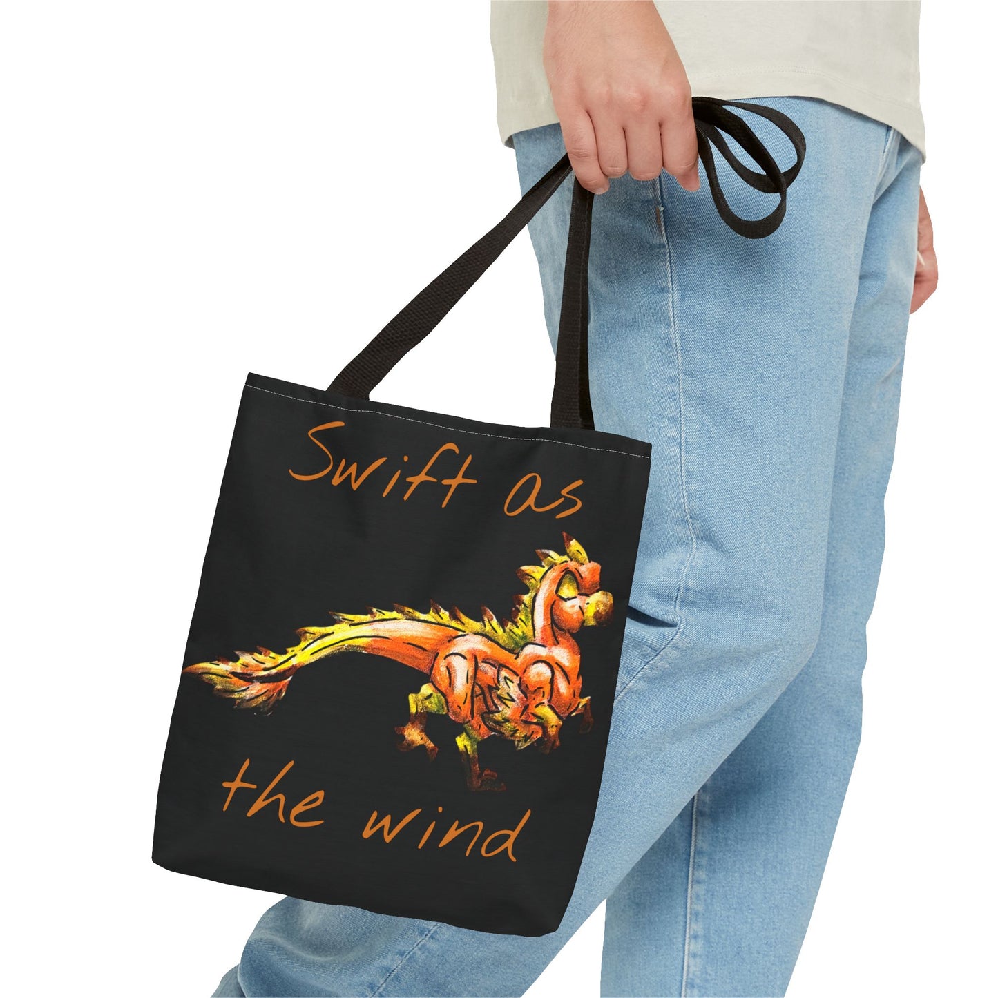 Chibi Caena the Raptor- Dinosaur art- Prehistoric- Two-toned Tote Bag