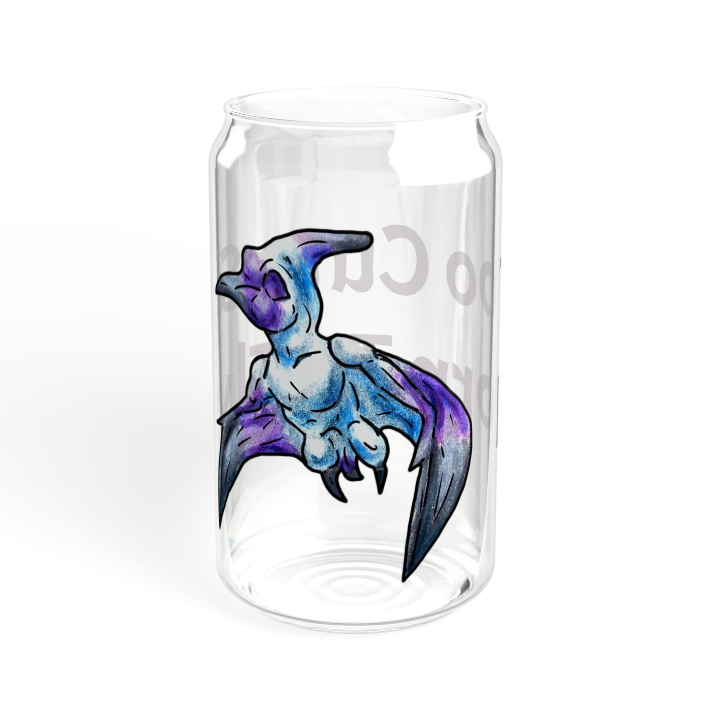 Siln –Too Cute - Pterodactyl Art - Flying Dinosaur Illustration Sipper Glass, 16oz