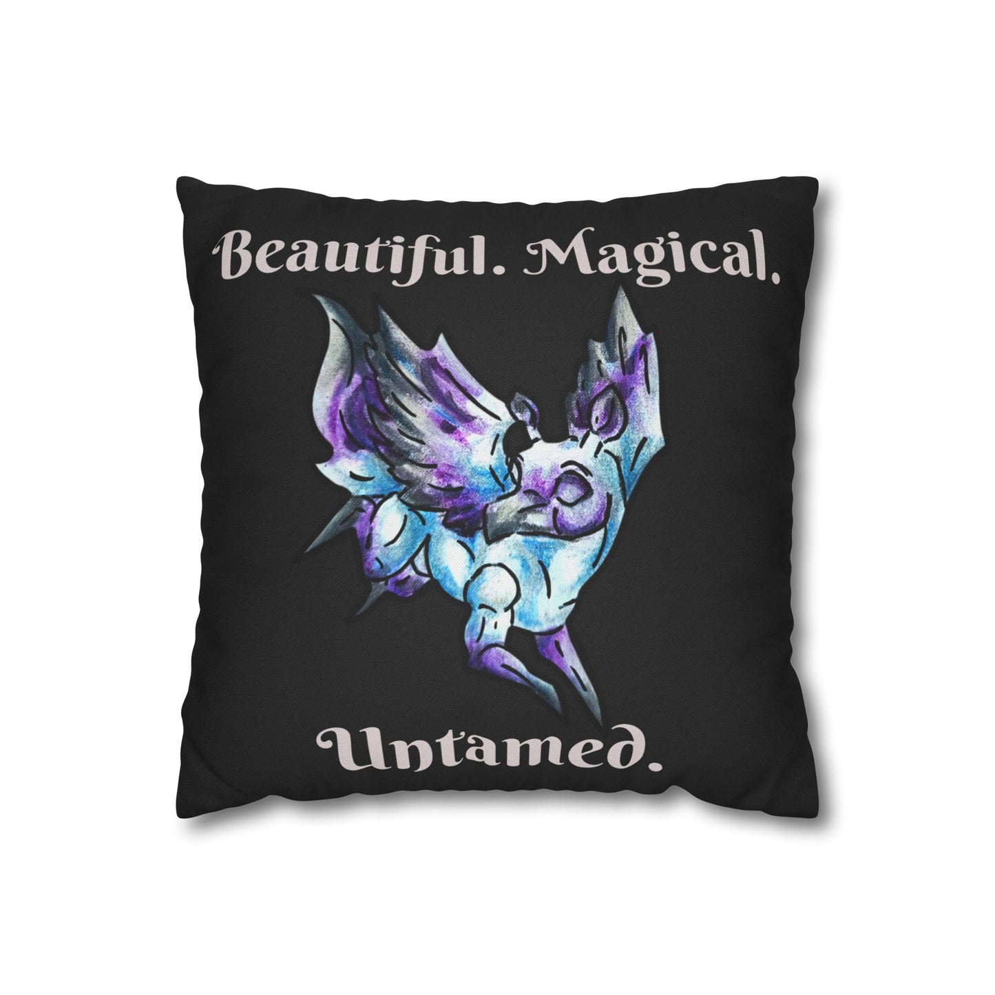 Chib Seleste the Peryton- Fantasy Creature- White Deer Bird- Double-Sided Pillowcase