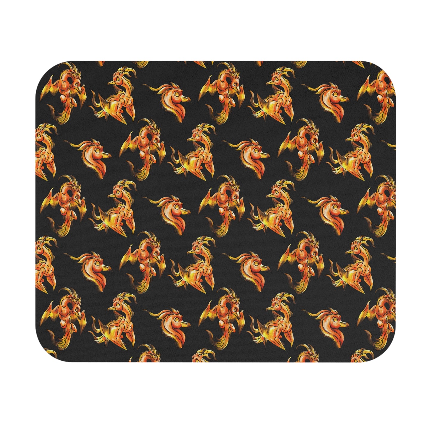 Chibi Cayene the Pheonix- Fantasy Bird Illustration- Majestic Phoenix- Mousepad