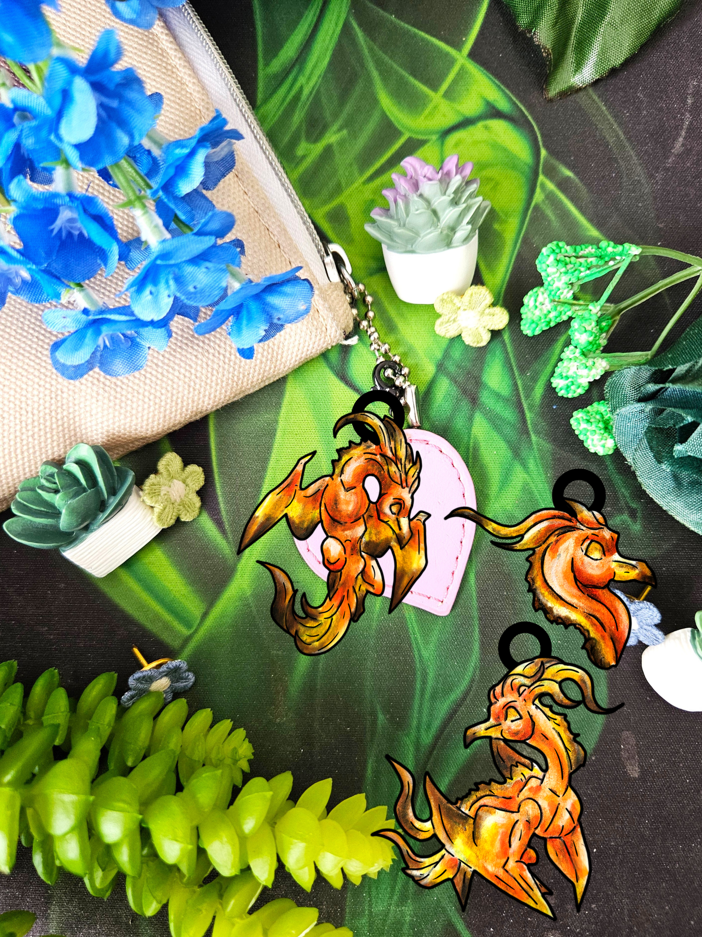 Chibi Cayene the Pheonix Charms 3pk