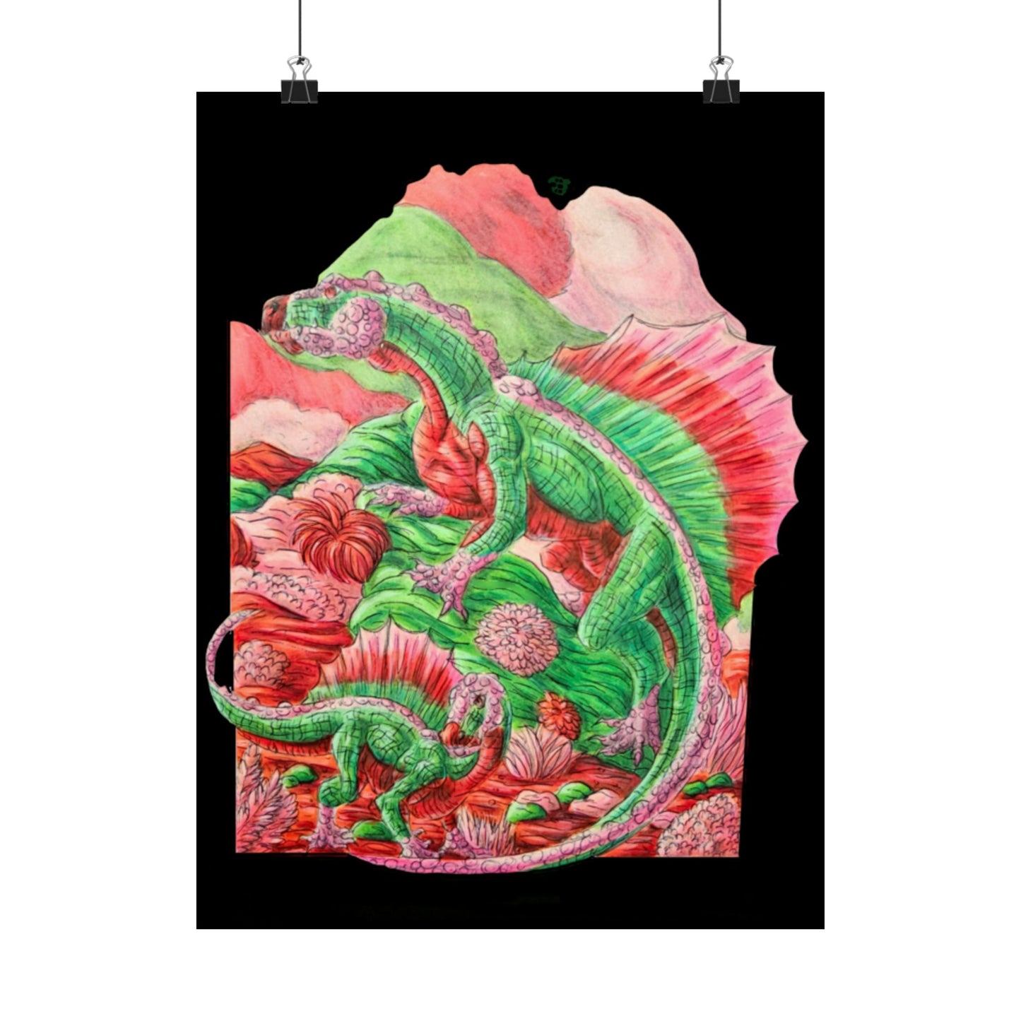 Dimetrodon Matte Vertical Posters