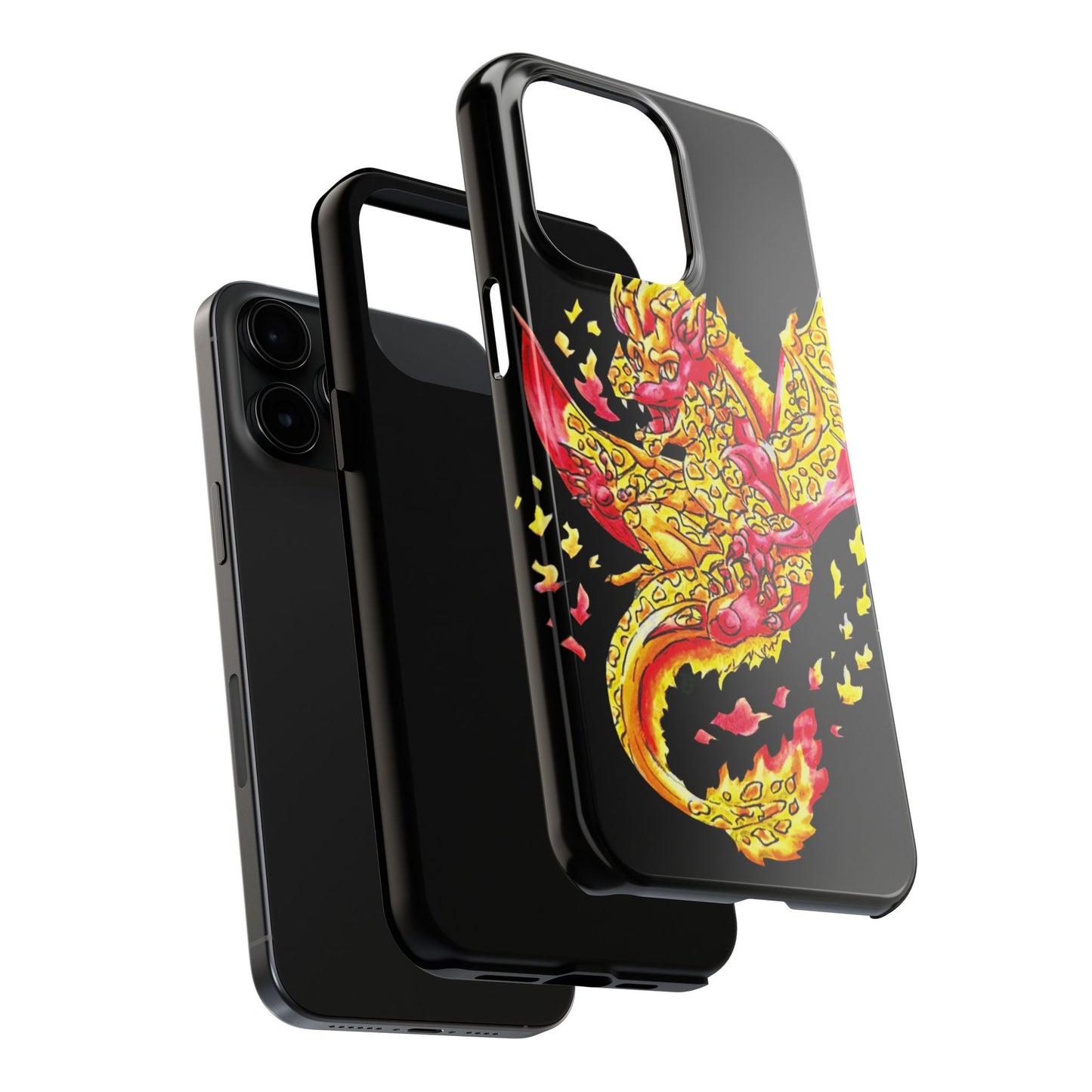 Cutesy Fire Dragon Float Tough Phone Cases