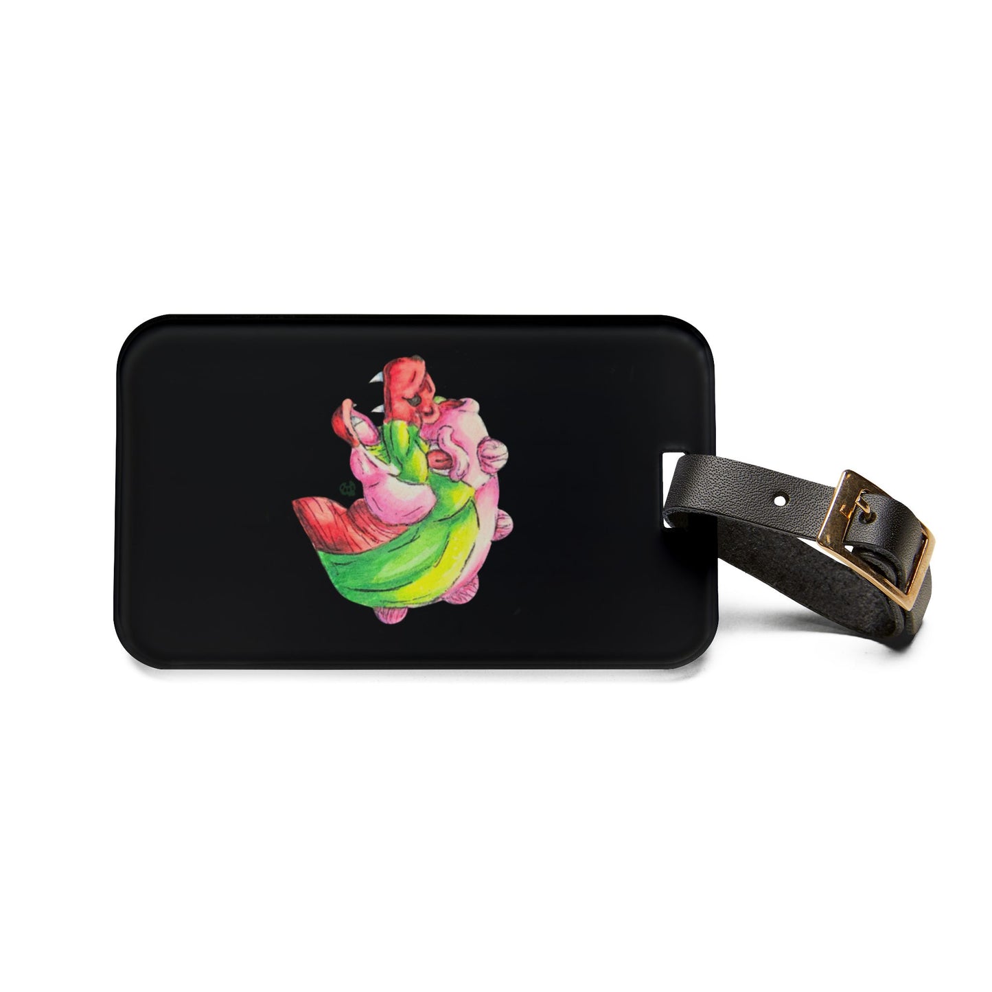 Cutesy Dimetrodon Head Luggage Tag