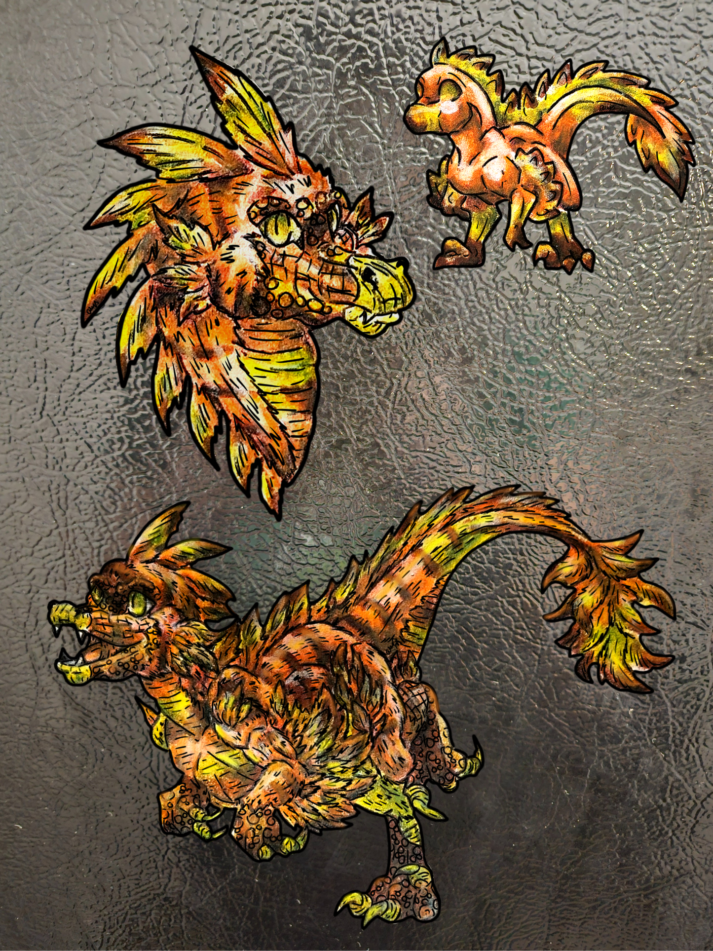 Caena the Raptor 3pk Magnets