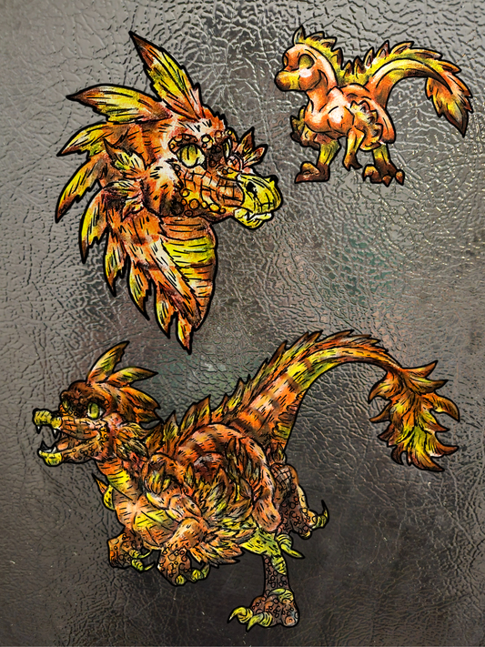 Caena the Raptor 3pk Magnets