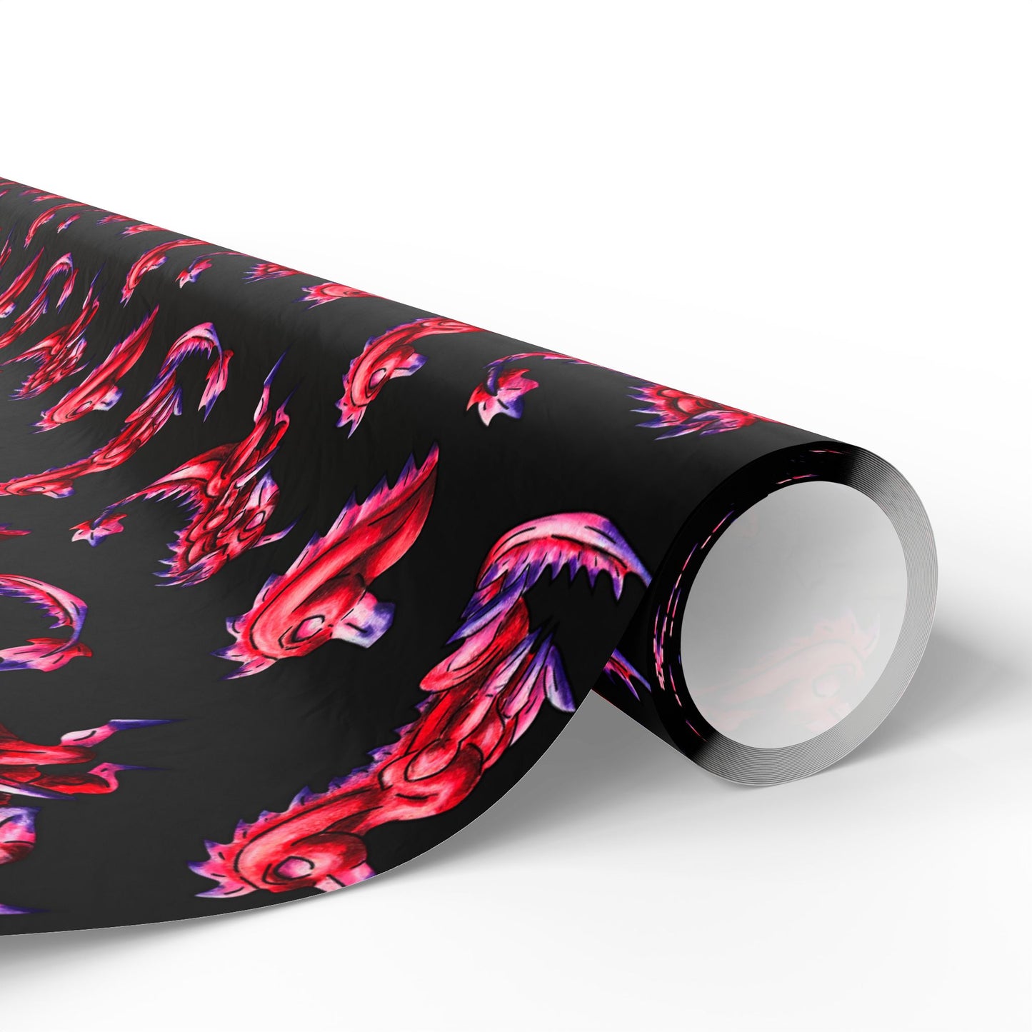 Chibi Mehr the Garudimimus- Pattern- Feathered Dino- Prehistoric Dinosaur- Wrapping Paper