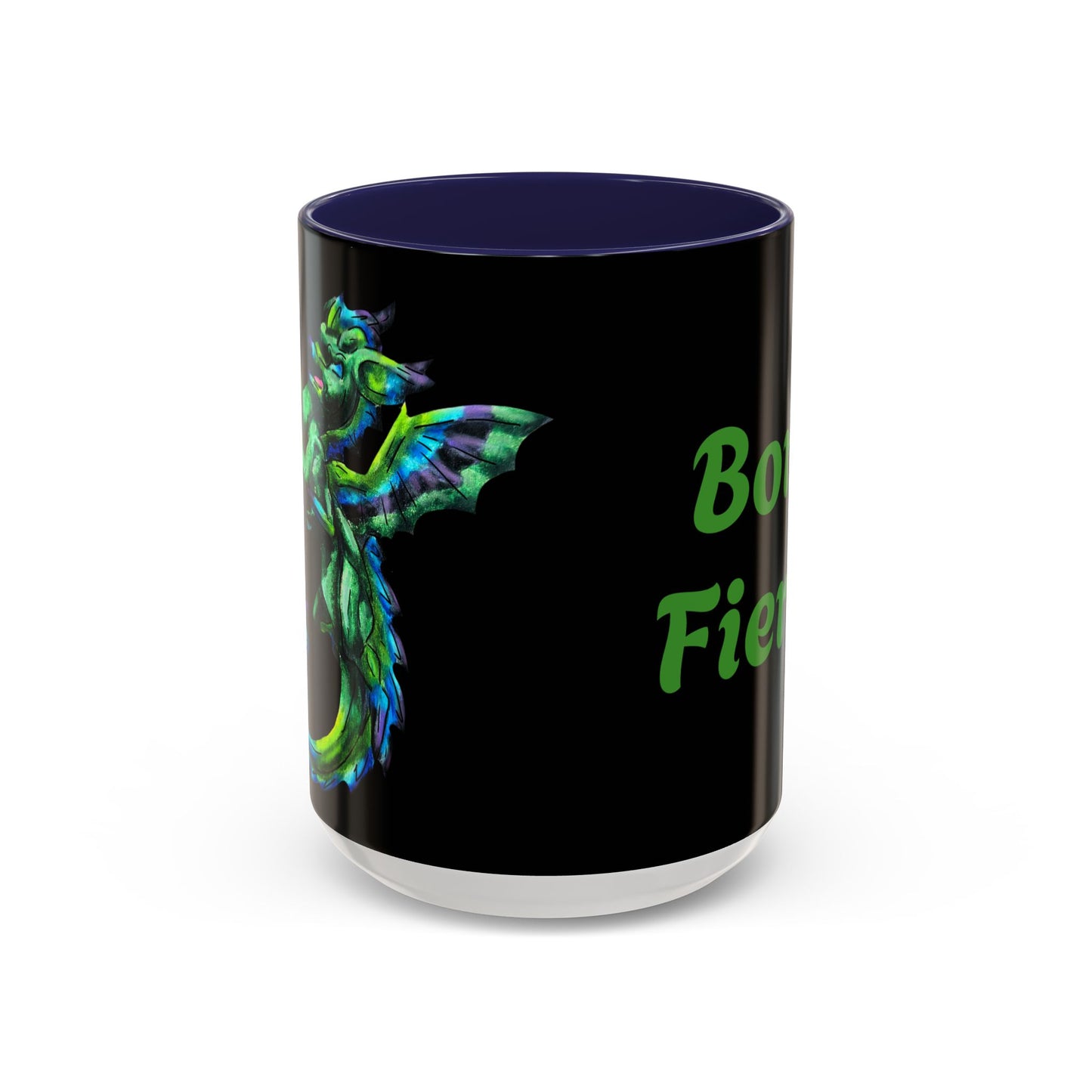 Arlith- Emerald Chibi Dragon – Aggressive Green Fantasy Chibi Dragon– Born Feral Mug – Mythical Creature– Dragon Lover Gift Coffee Mug