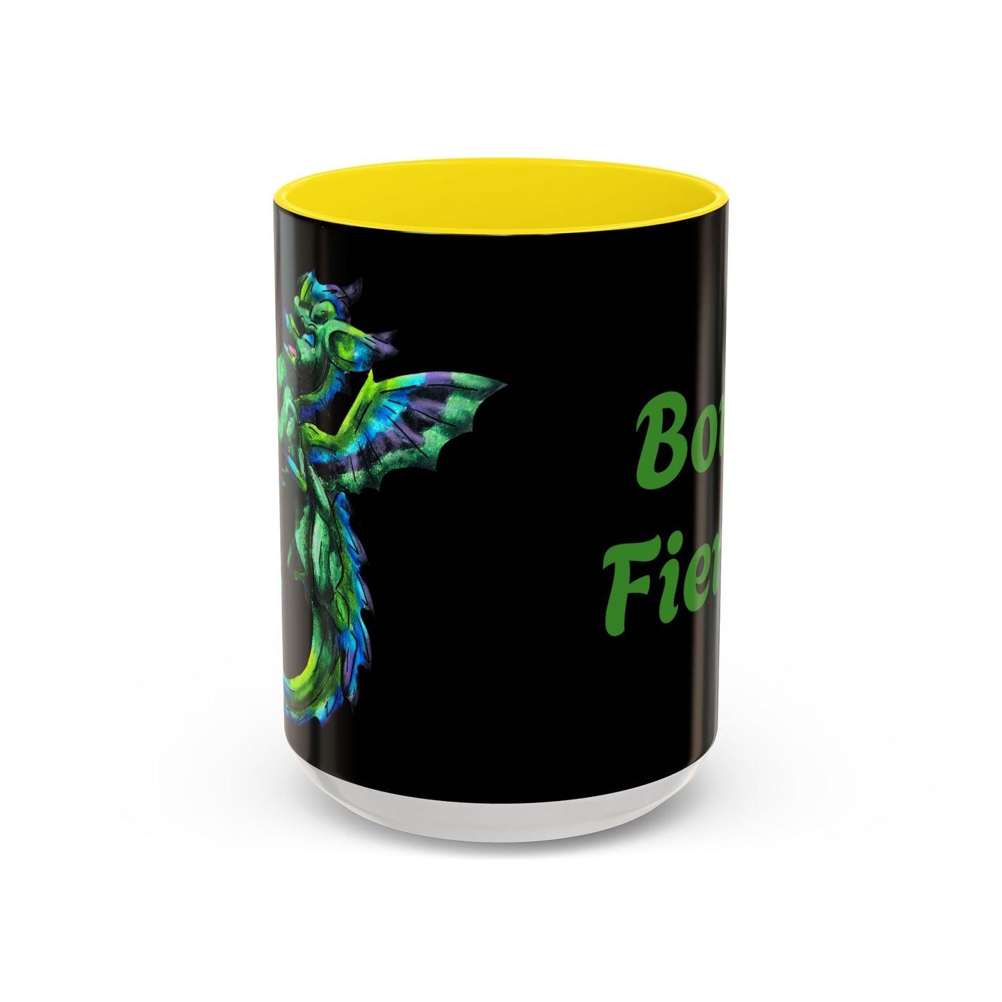 Arlith- Emerald Chibi Dragon – Aggressive Green Fantasy Chibi Dragon– Born Feral Mug – Mythical Creature– Dragon Lover Gift Coffee Mug