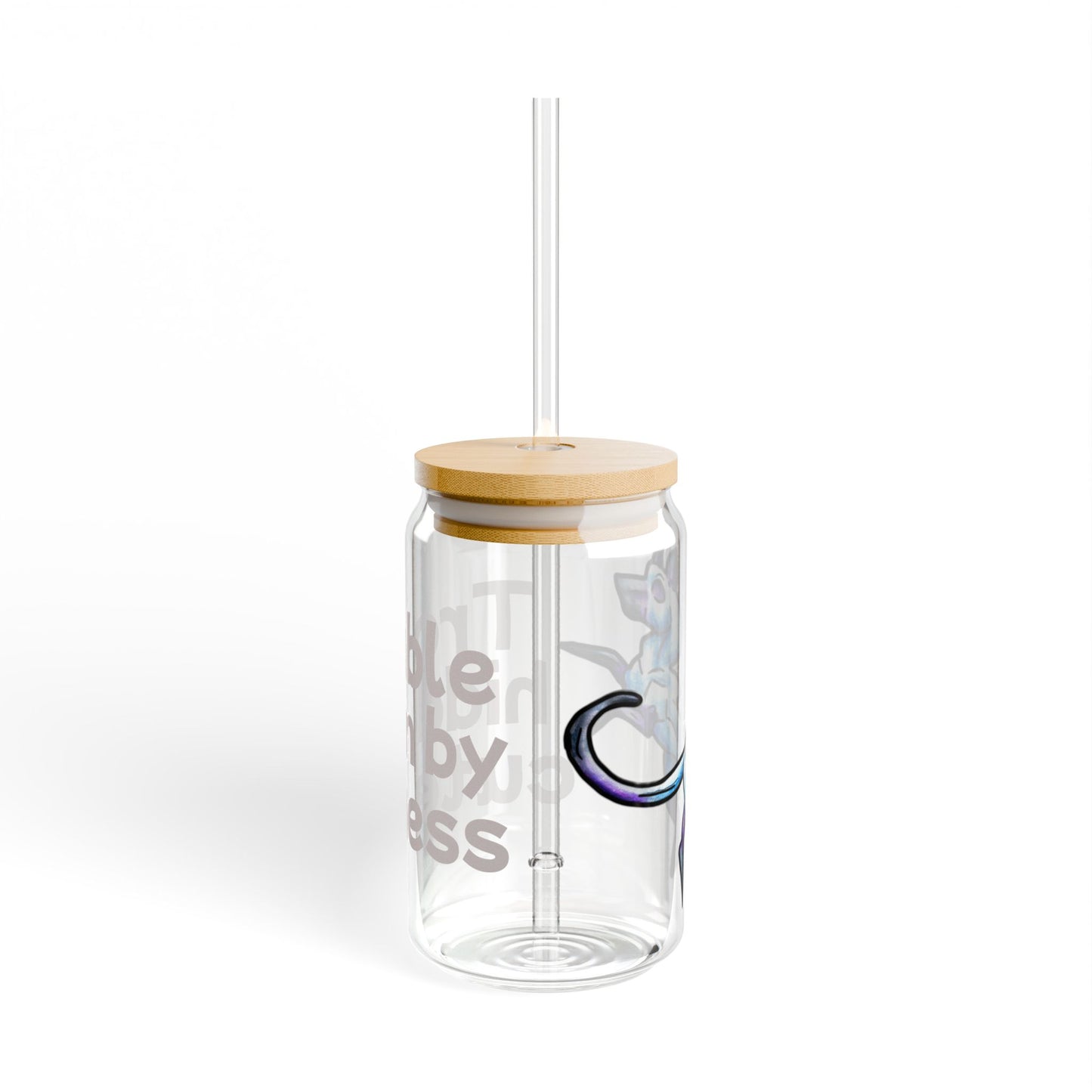 Chibi Slictine the Cat- Trouble- Fantasy Cat- Cute Creature Art- Nature Animal- Glass Tumbler 16oz