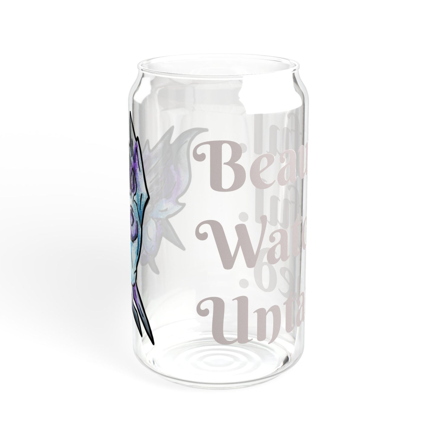 Chib Seleste the Peryton- Untamed- Fantasy Creature- White Deer Bird- Glass Tumbler, 16oz