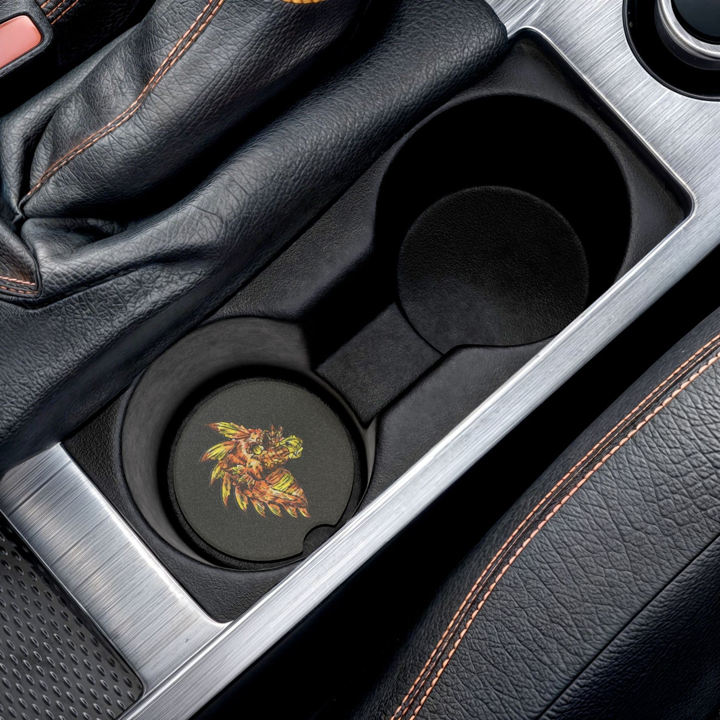 Caena the Raptor Head Soapstone Car Coaster