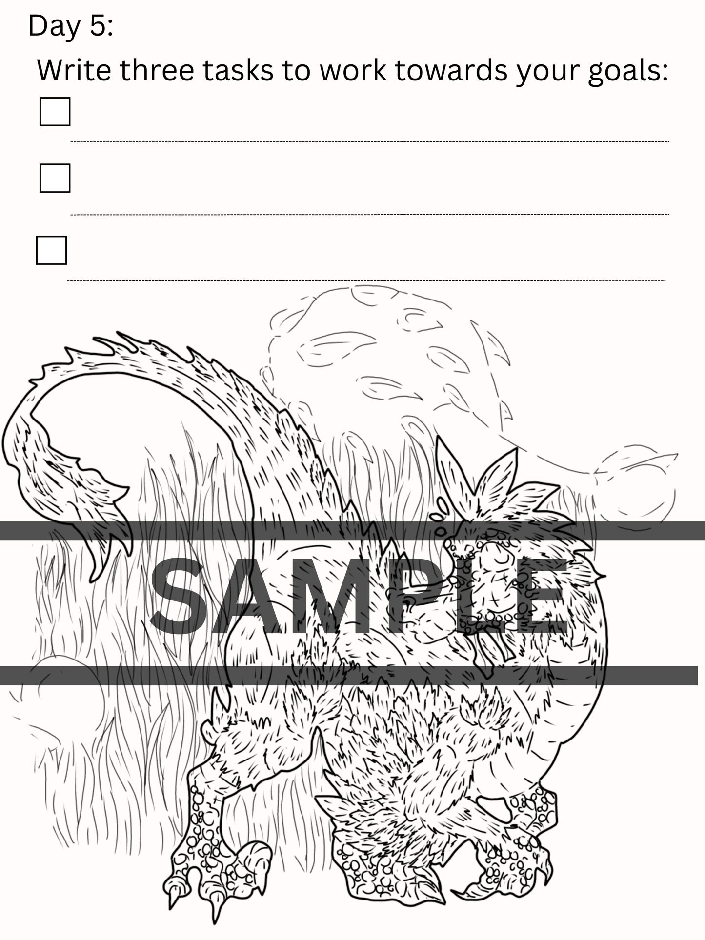 Caena Adventure DIGITAL DOWNLOAD Line Art Version