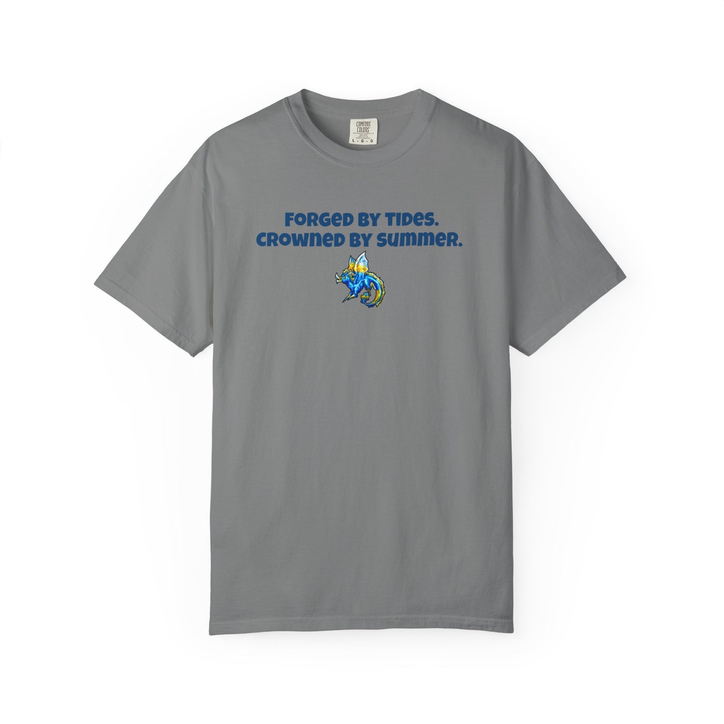 Chibi Summer Dragon- Forged & Crowned- Summer Fantasy- Sunlit Tide Dragon- T-Shirt