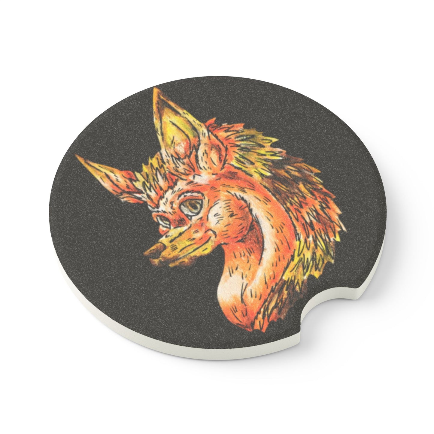 Aster the Hedgehog Head Soapstone Car Coaster