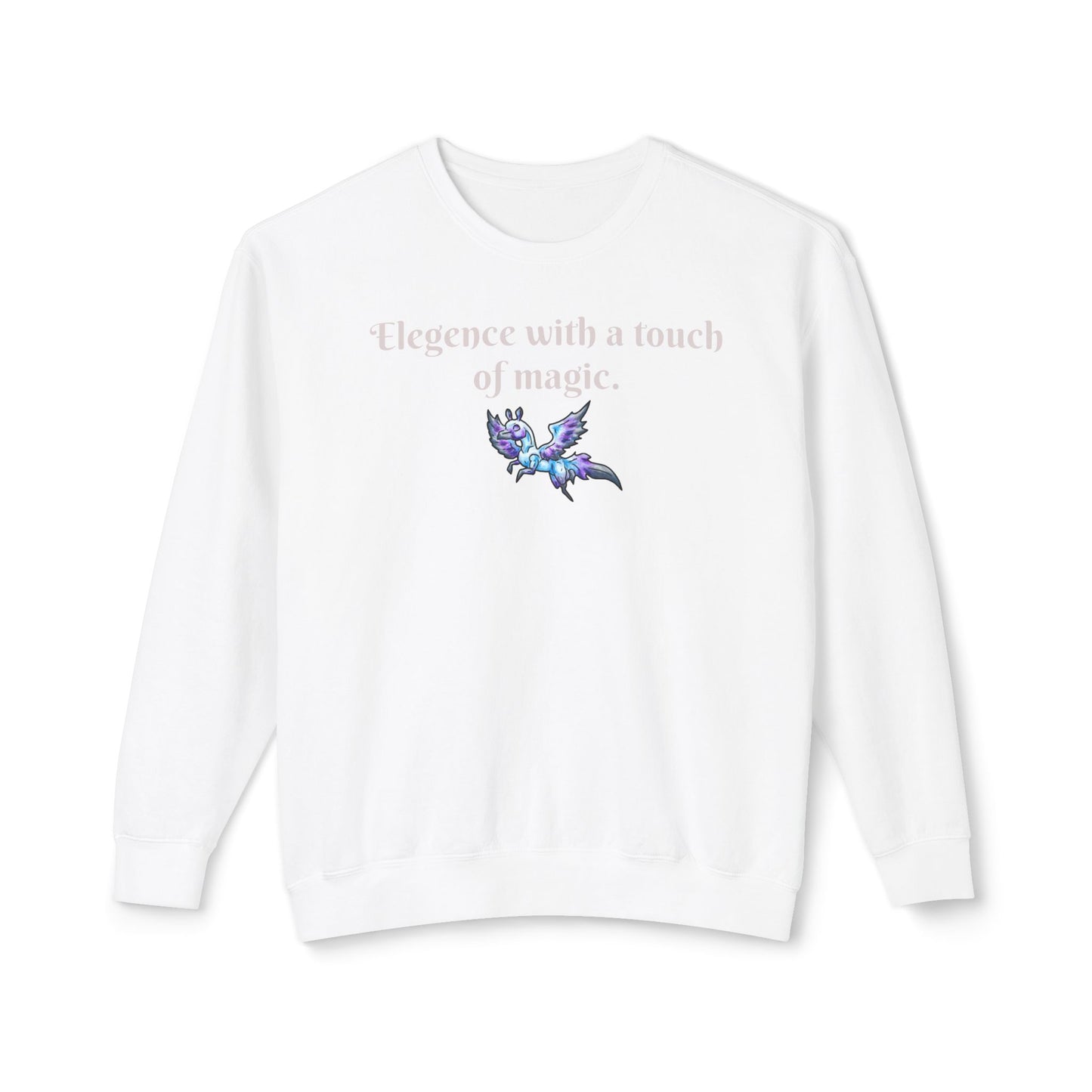Chib Seleste the Peryton- Elegance- Fantasy Creature- White Deer Bird- Crewneck