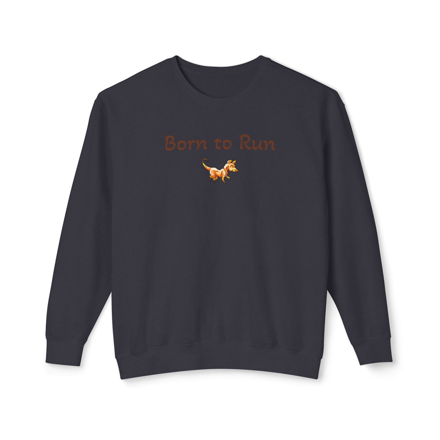 Caenin Shirt – Born to Run – Chibi Orange Dog – Warm Fantasy Dog – Dog Lover Gift - Unisex Crewneck