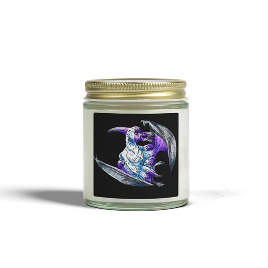 Siln – Pterodactyl Art - Flying Dinosaur Illustration - Dino Lover Gift - Scented Candle