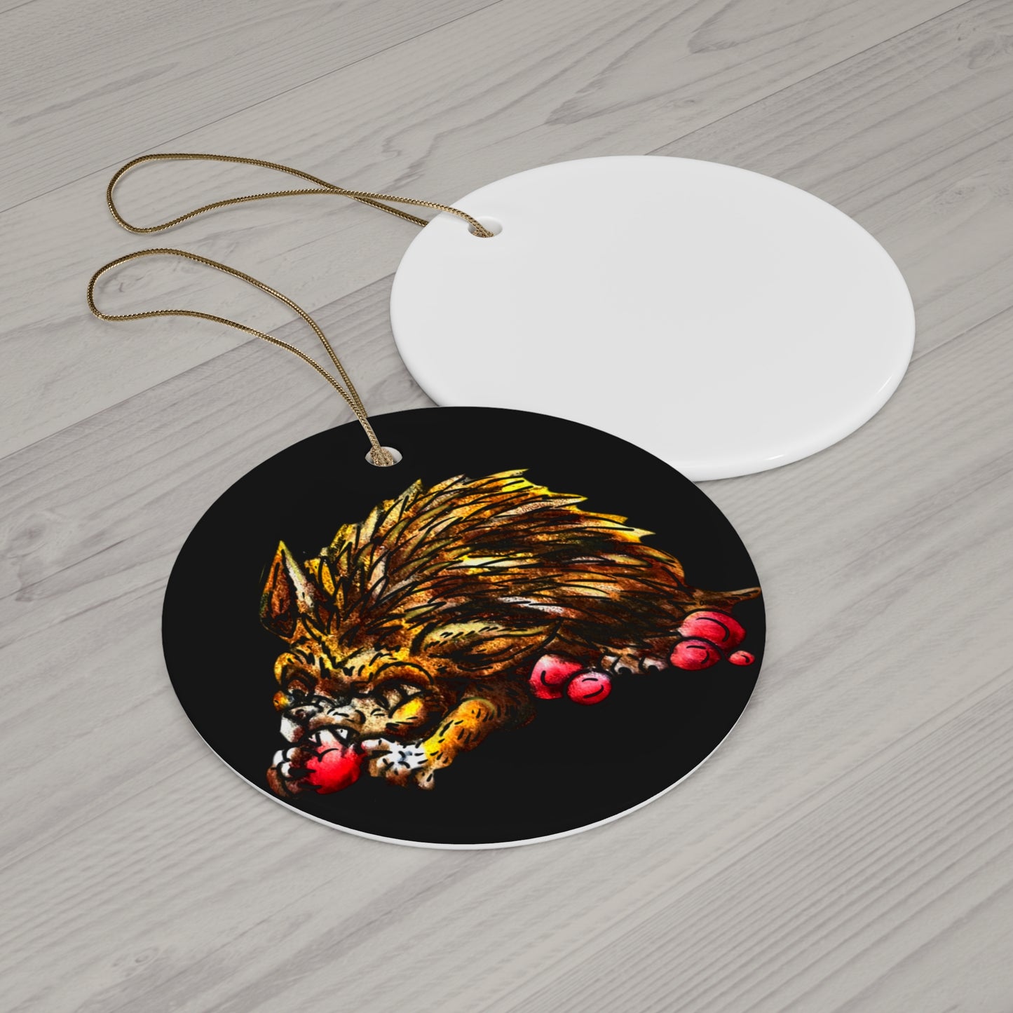 Cider the Hedgehog Ceramic Ornament