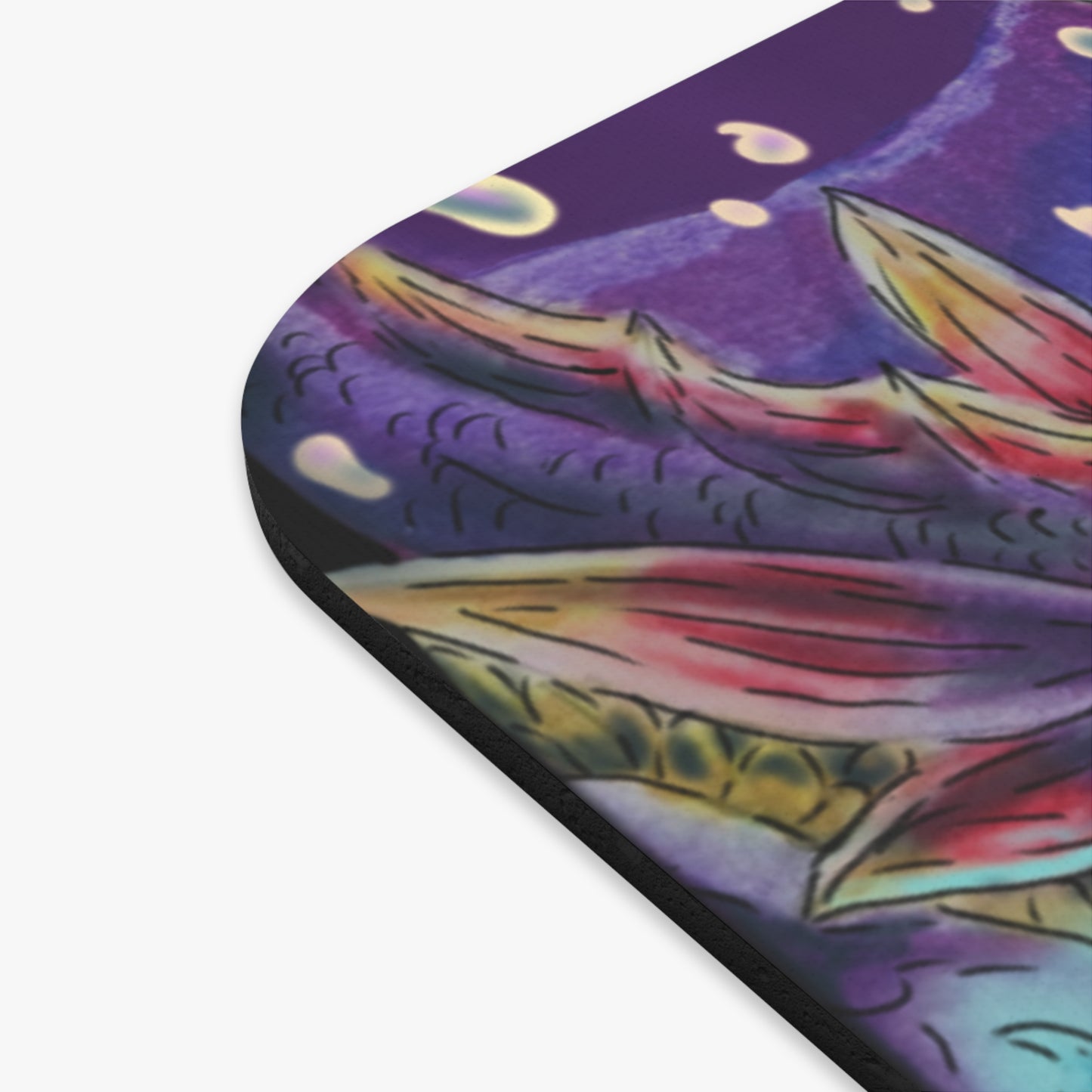 Sunset Hippocampus- Vibrant Ocean Fantasy Art- Marine Fantasy Illustration- Fantasy Ocean Art- Mouse Pad