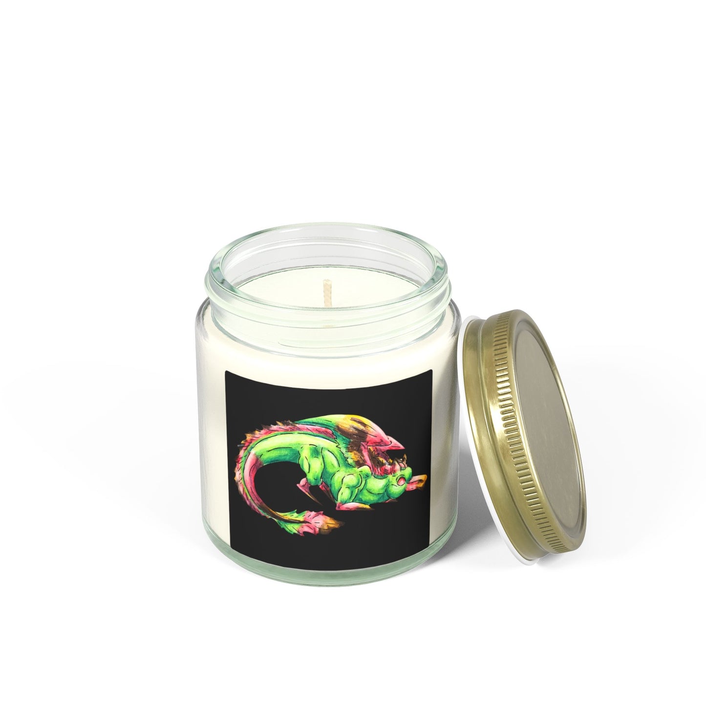 Chibi Spring Dragon- Fantasy Nature- Mythical Creature- Forest Guardian Art - Dragon Lover Gift - Scented Candles